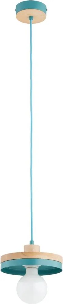 Lampa wisząca na lince LARSO 1xE27/15W/230V miętowa/beżowa