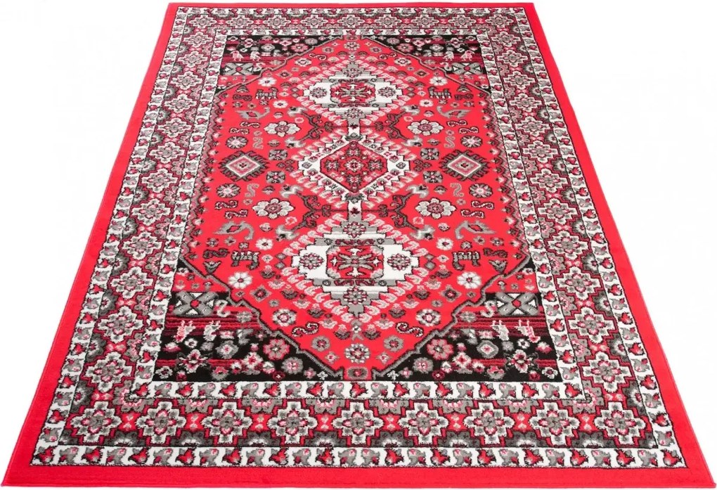Czerwony dywan boho R9-N74