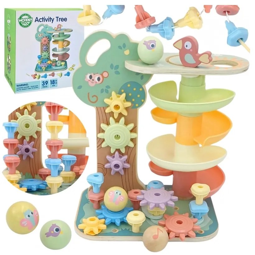 Woopie green drzewko aktywności kulodrom montessori 4w1 fsc