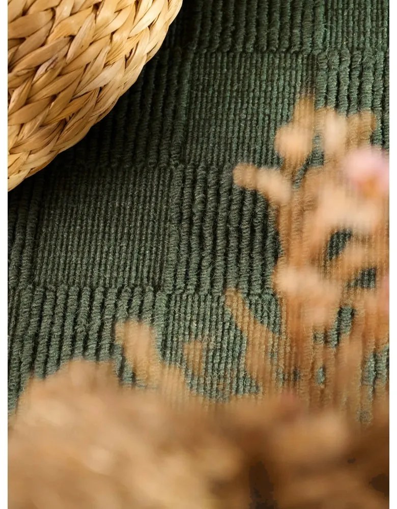 Ciemnozielony wełniany dywan tkany ręcznie 120x170 cm Scala – Villeroy&amp;Boch