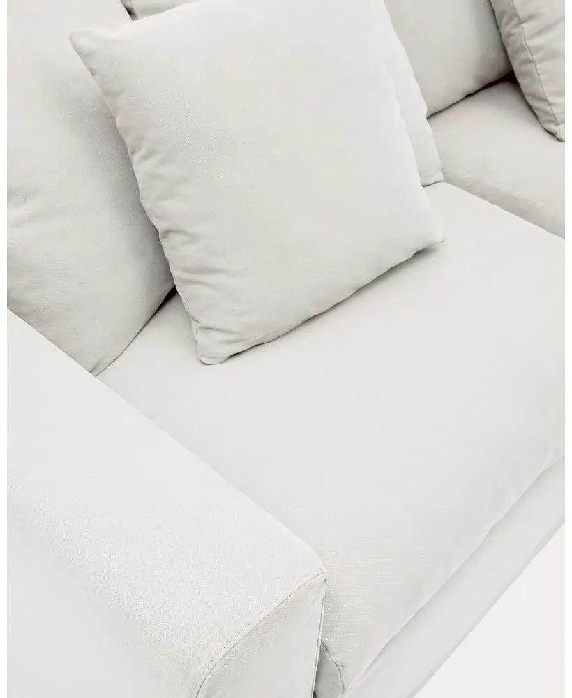Biała lniana sofa 240 cm Nora – Kave Home