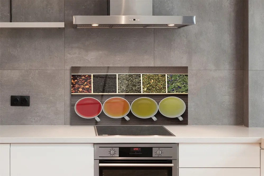 Szklany Panel Wybór Herbat Ziołowych