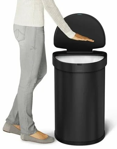 Simplehuman Półokrągły kosz bezdotykowy 45 l,czarny