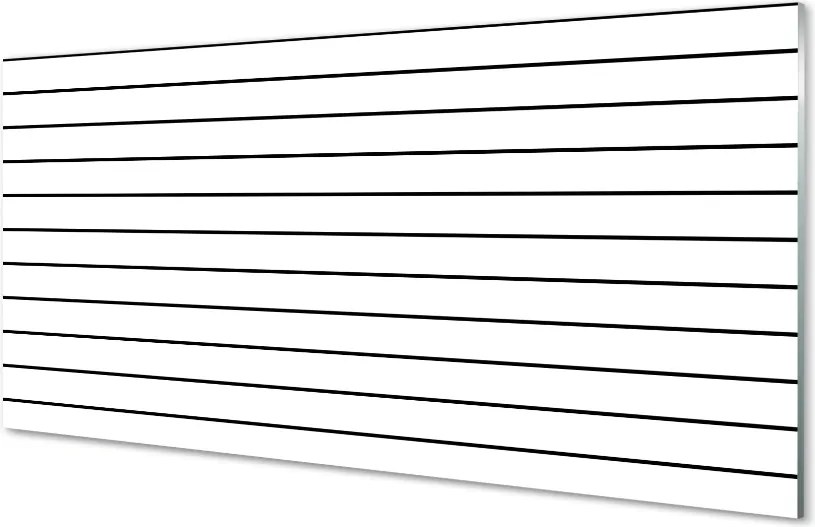 Szkło do Kuchni na Ścianę Minimalistyczne Czarne Kreski