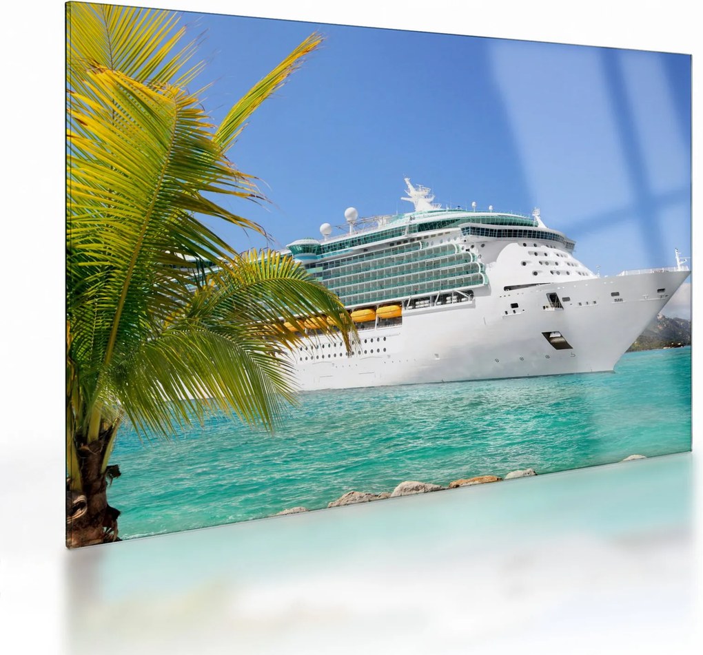 Obraz na szkle - Statek wycieczkowy (70x50 cm)