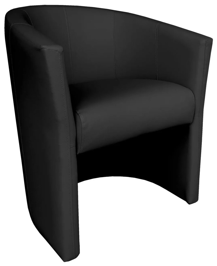 Fotel CLUB z podnóżkiem tkanina Eko skóra elegancki fotel relaksacyjny do salonu i gabinetu : Kolor tkaniny - EKO-SKÓRA - 1D