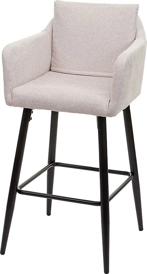 Stołek barowy MCW-H93,  tkanina/tekstylia kremowo-beżowy