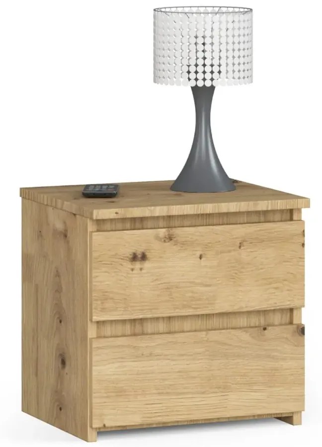Skandynawska szafka nocna dąb artisan - Atika 3X