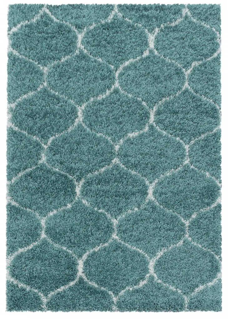 Dywan shaggy Salsa koniczyna niebieski 60 cm x 110 cm