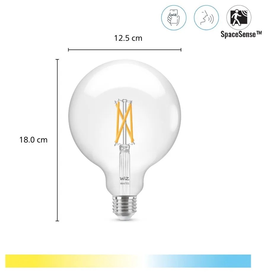 Inteligentna żarówka filamentowa z gwintem E27, 7 W – WiZ