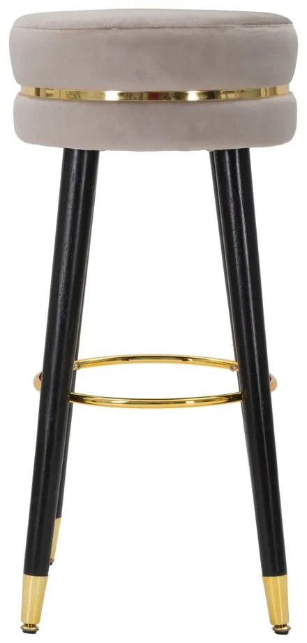 Jasnoszary aksamitny hoker 74 cm Paris – Mauro Ferretti