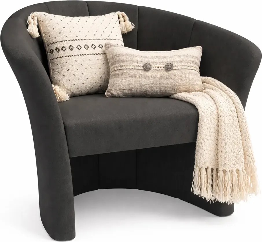 Grafitowy Elegancki Fotel Do Salonu F7-G85