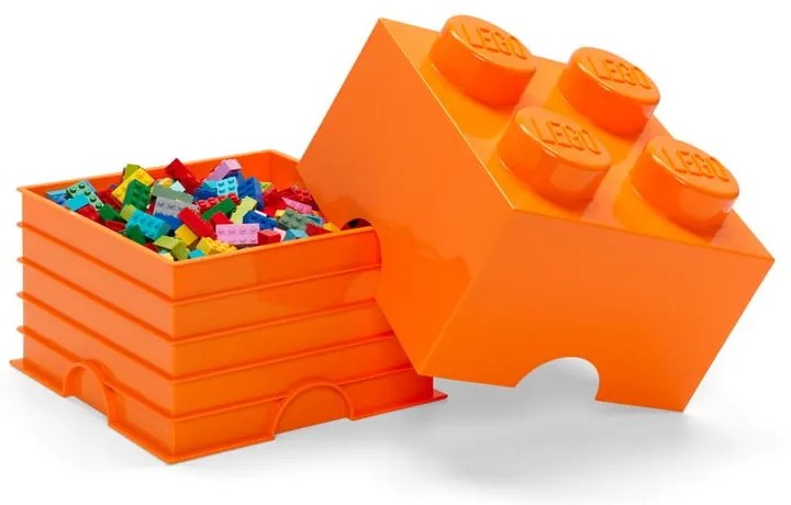 Pomarańczowy pojemnik kwadratowy LEGO®
