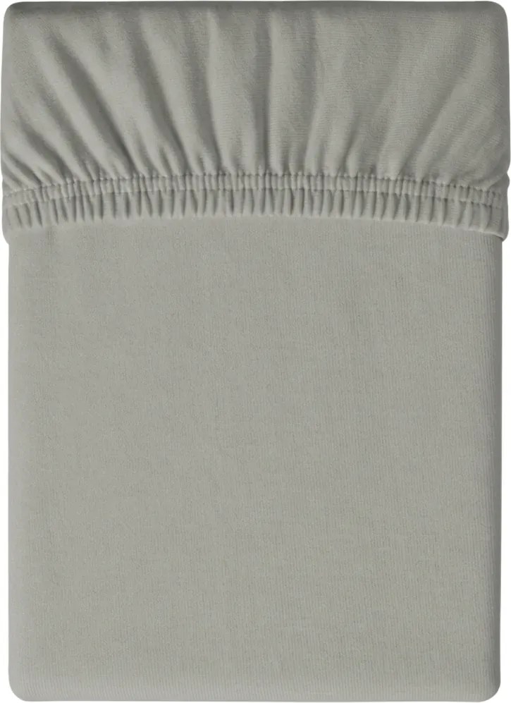 PrzytulneMieszkanie.pl Prześcieradło z mikrofibry MICROVELLE jasnoszare 90x200 cm