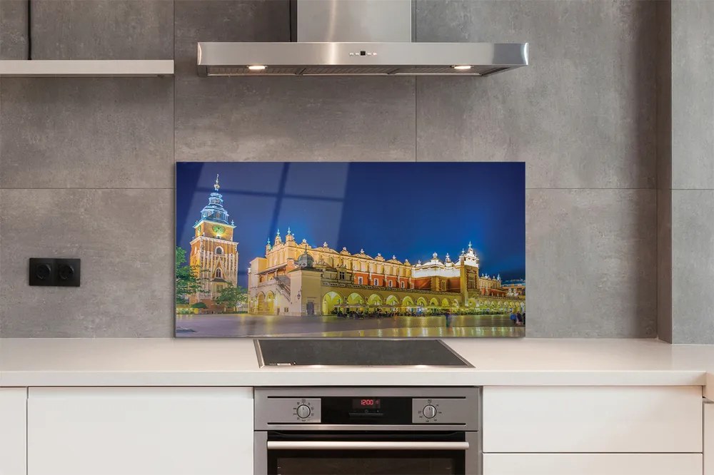 Panel Szklany Nocne Sukiennice w Krakowie