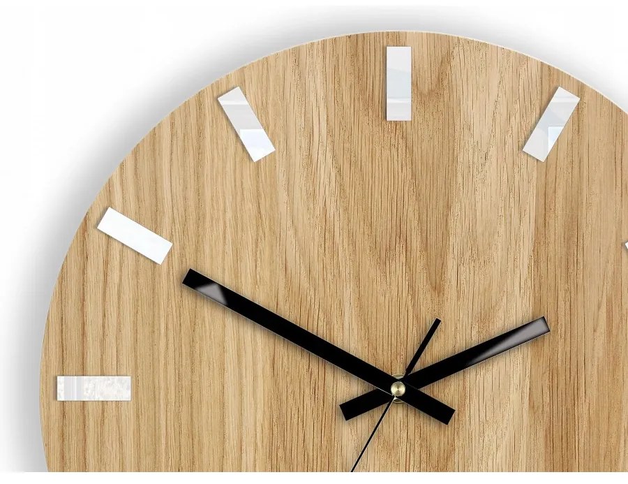 Zegar na ścianę nowoczesny drewniany z cichym mechanizmem okrągły solidny