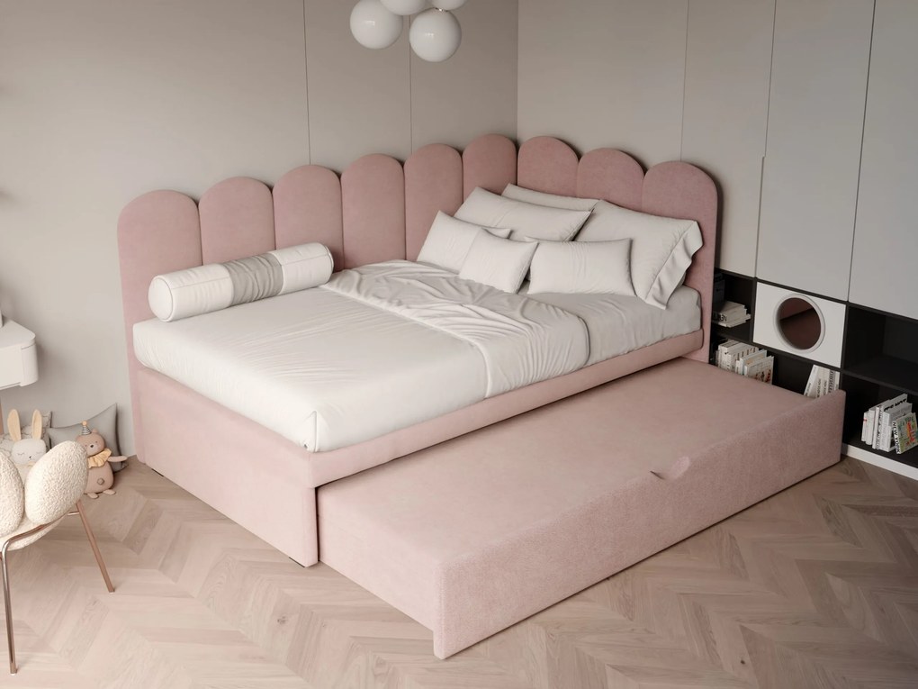 Łóżko dziecięco-młodzieżowe JANE z dodatkową powierzchnią spania - 90x200