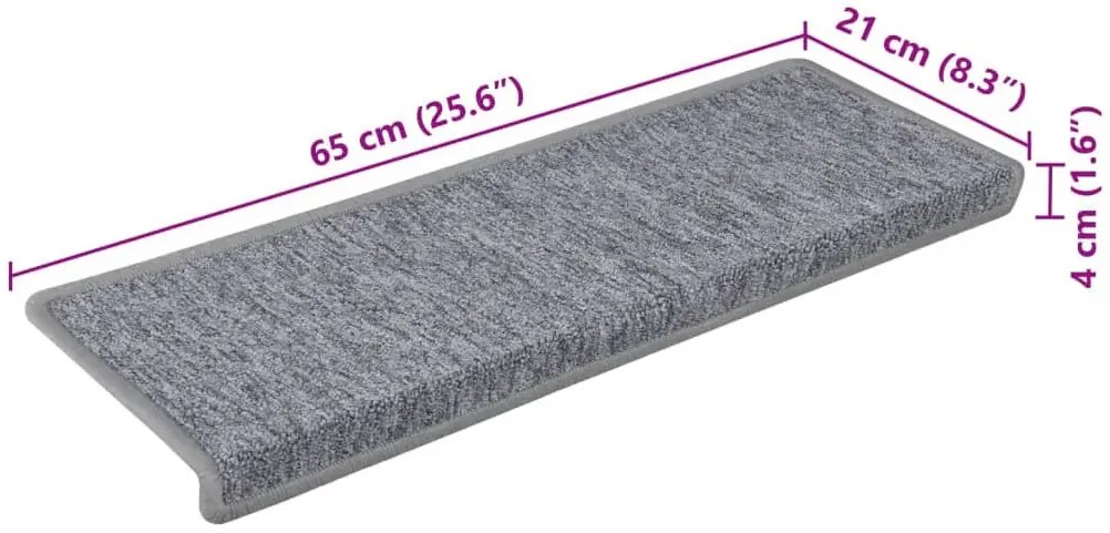Klasyczne prostokątne nakładki na schody biały + szary S3-N64