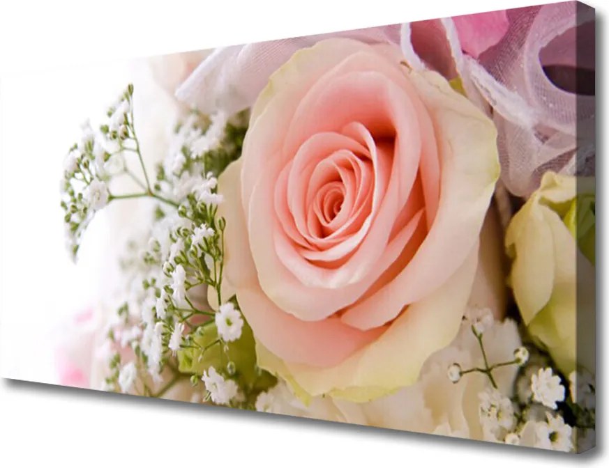 Duży obraz na płótnie Królewskie Róże w Ogrodzie