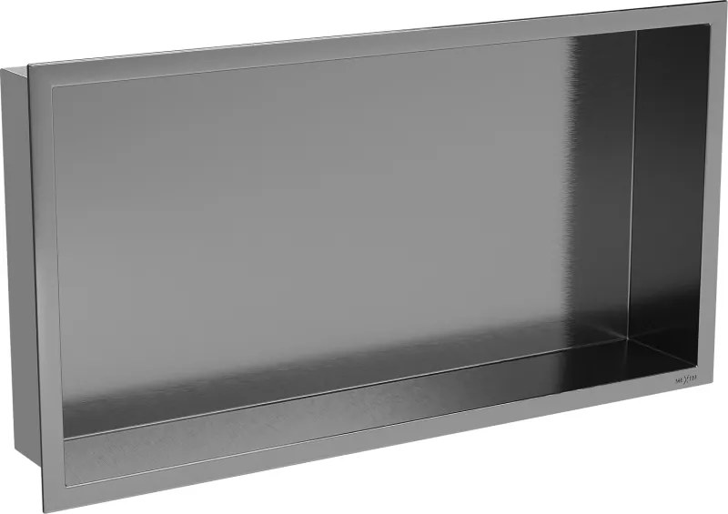 Mexen X-Wall-R półka wnękowa z kołnierzem 60 x 30 cm, gun gray szczotkowany - 19E0603010