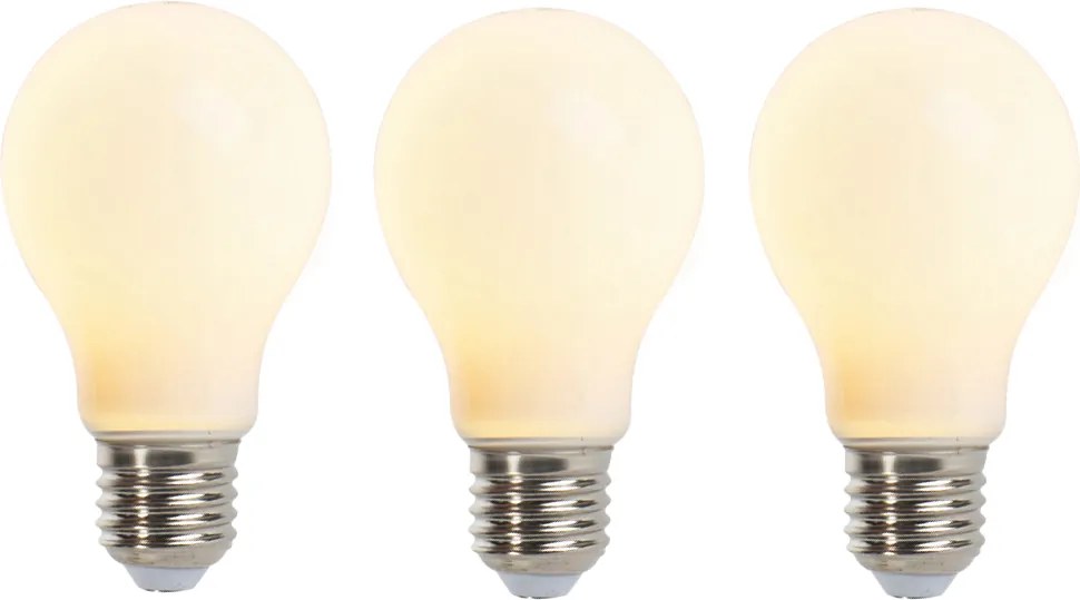 Zestaw 3 żarówek LED z filamentem E27 przyciemnianych matowych 5W 380lm 2350K
