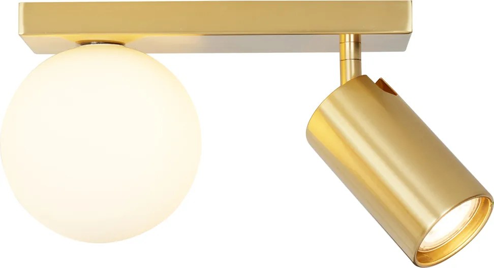 Nowoczesna lampa sufitowa mosiężna 2-punktowa z możliwością przechylania - Lesly