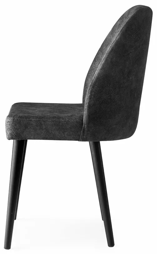 Zestaw krzeseł do jadalni Dallas Anthracite and Black, 2 szt.