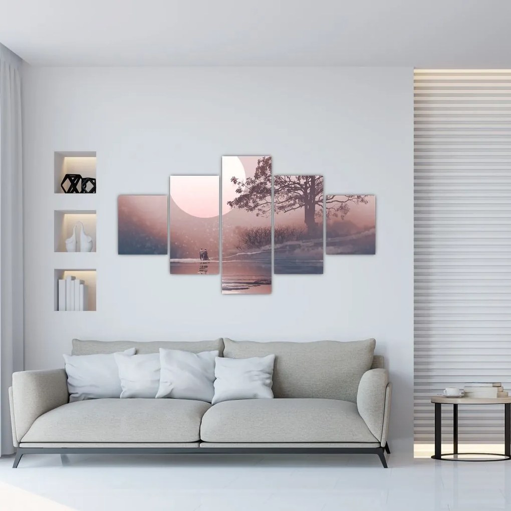 Obraz - Zakochana para (125x70 cm)