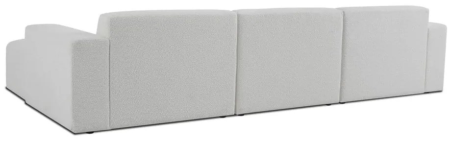 Biały narożnik z materiału bouclé (prawostronny) Roxy – Scandic