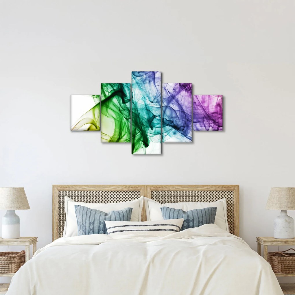 Obraz - kolorowy dym (125x70 cm)
