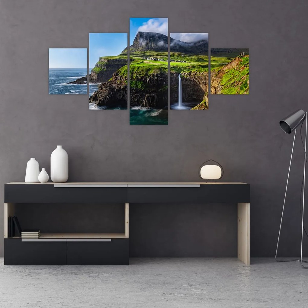 Obraz - Wodospad Múlafossur (125x70 cm)
