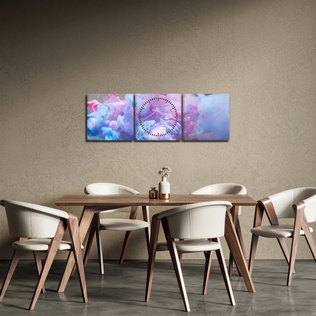 Obraz - Dym (z zegarem) (90x30 cm)