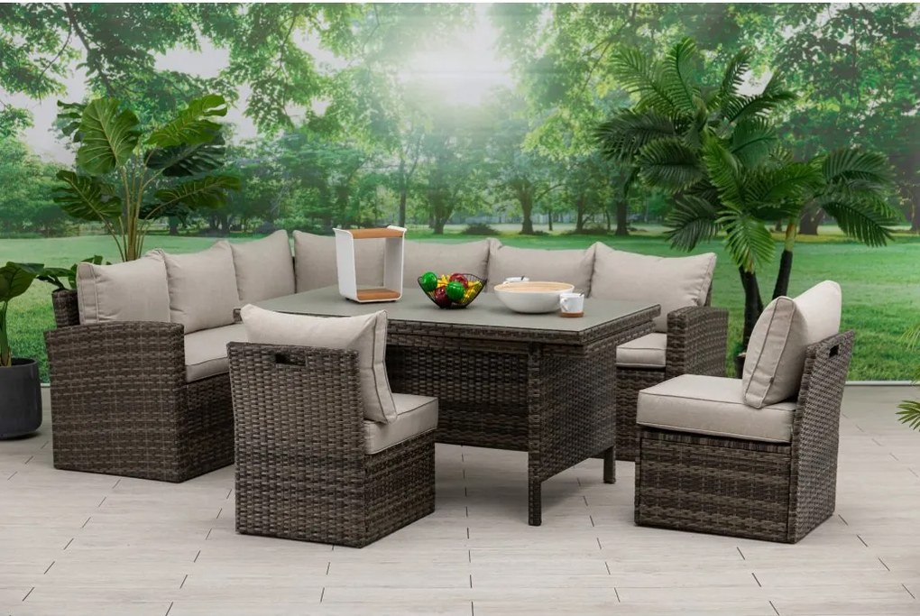 Doppler AVILA ogrodowy zestaw wypoczynkowy 2+1+1