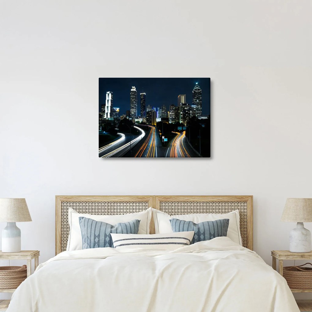 Obraz nocnej metropolii (70x50 cm)