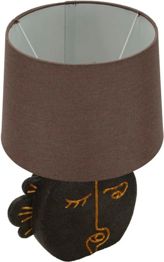 Brązowa lampa stołowa z tekstylnym kloszem (wysokość 39,5 cm) Tribal – Mauro Ferretti
