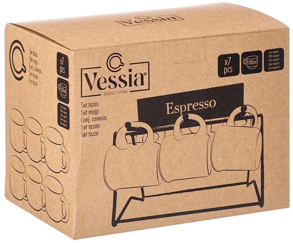 Filiżanki do espresso, 6 sztuk, 100 ml