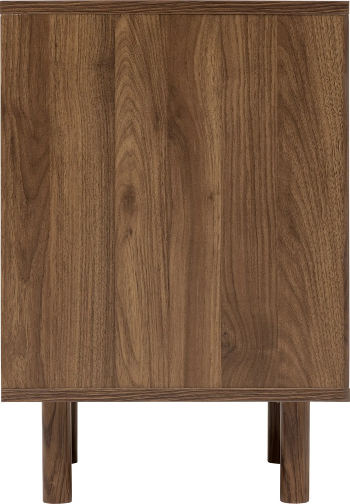 Szafka nocna SLIDY, kolor ciemnego drewna, 40 x 57,5 x 40 cm