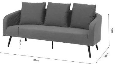 MELIA LIKA-TEX® szara - luksusowa sofa ogrodowa