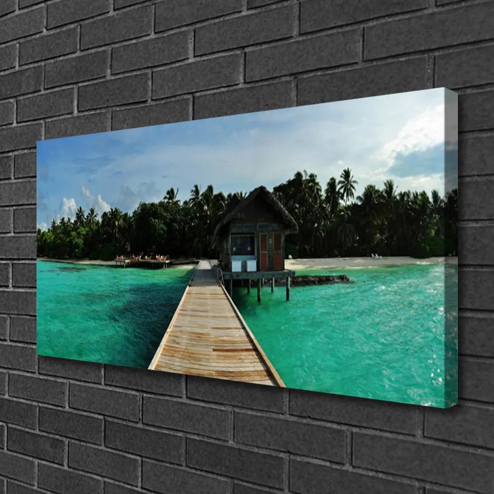 Duży obraz na płótnie Most prowadzący nad Fale