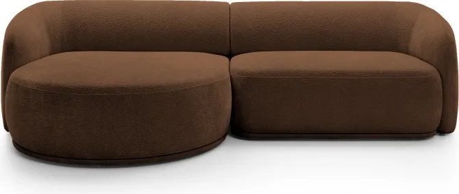 Narożnik NOBO Lewostronny system modułowy tkanina DressME 11 Brązowy