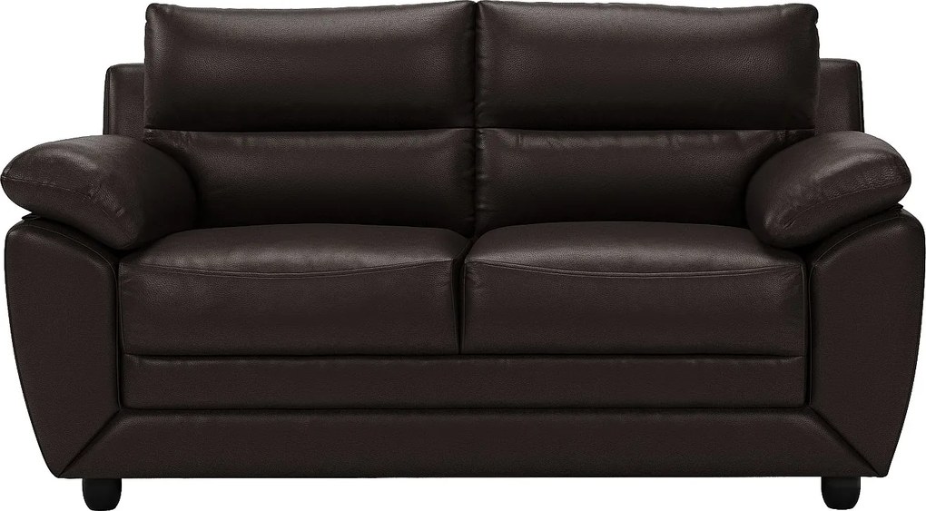 Kanapa 2-osobowa MANOA z ekoskóry - Brązowy