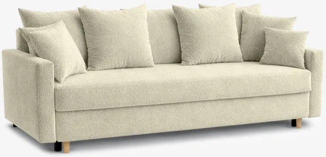 Sofa z Funkcją Spania MARIELA Kremowa Nowoczesna