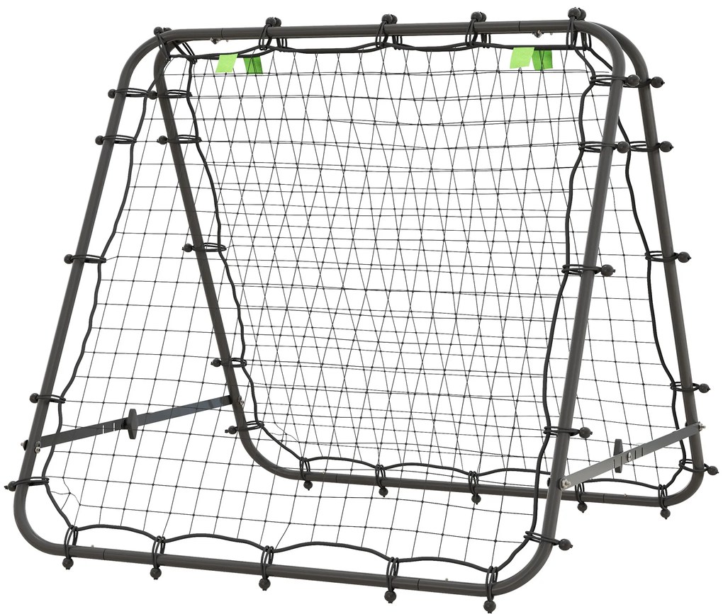 HOMCOM Bramka Piłkarska, Regulowana, Składana, Metalowa Rama, 100 x 95 cm, Czarny