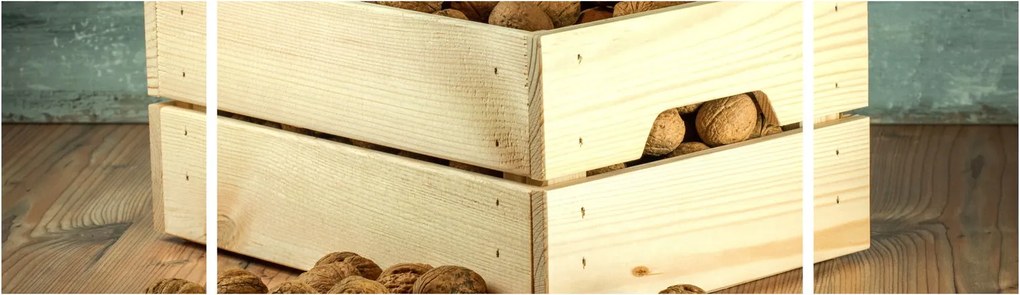 Obraz - Jesienna martwa natura z orzechami (170x50 cm)