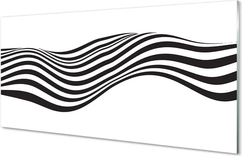 Panel szklany do Kuchni Falujący Wzór Zebry