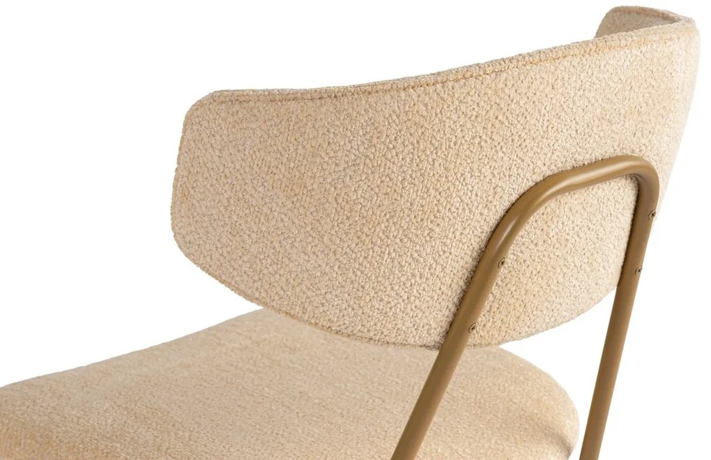 Zestaw krzeseł do jadalni Nancy Beige and Gold, 2szt.