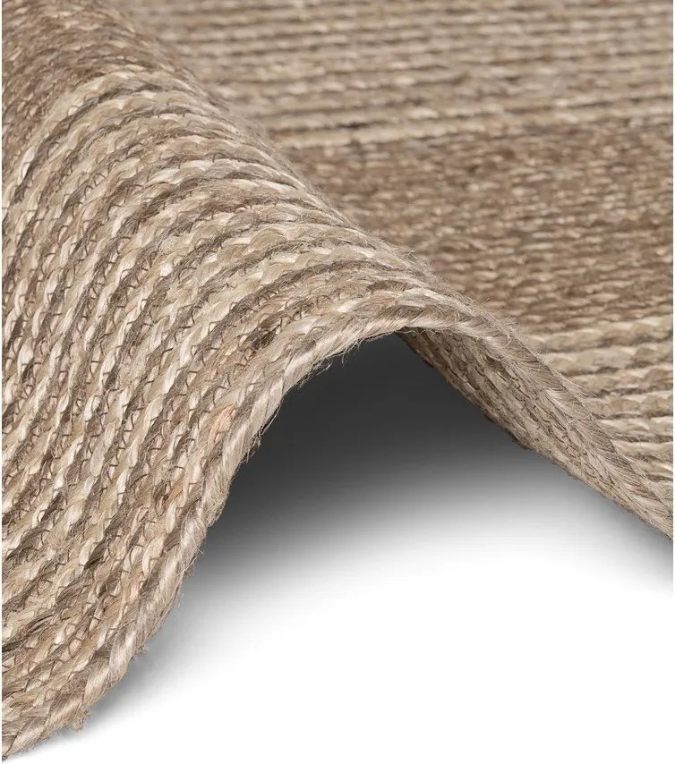 Chodnik z juty dwustronny/tkany ręcznie w jasnym naturalnym kolorze/w ciemnym naturalnym kolorze 80x200 cm Juno – Hanse Home