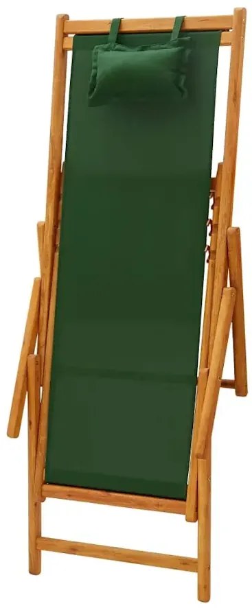 Leżak z poduszką w kolorze zielonym G1-D72