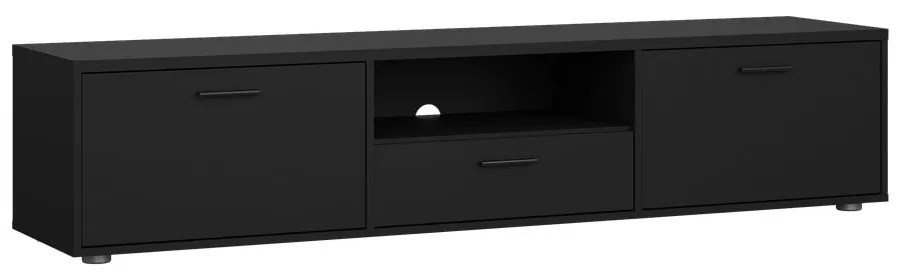 Czarna szafka pod TV 177x38 cm Media – Tvilum