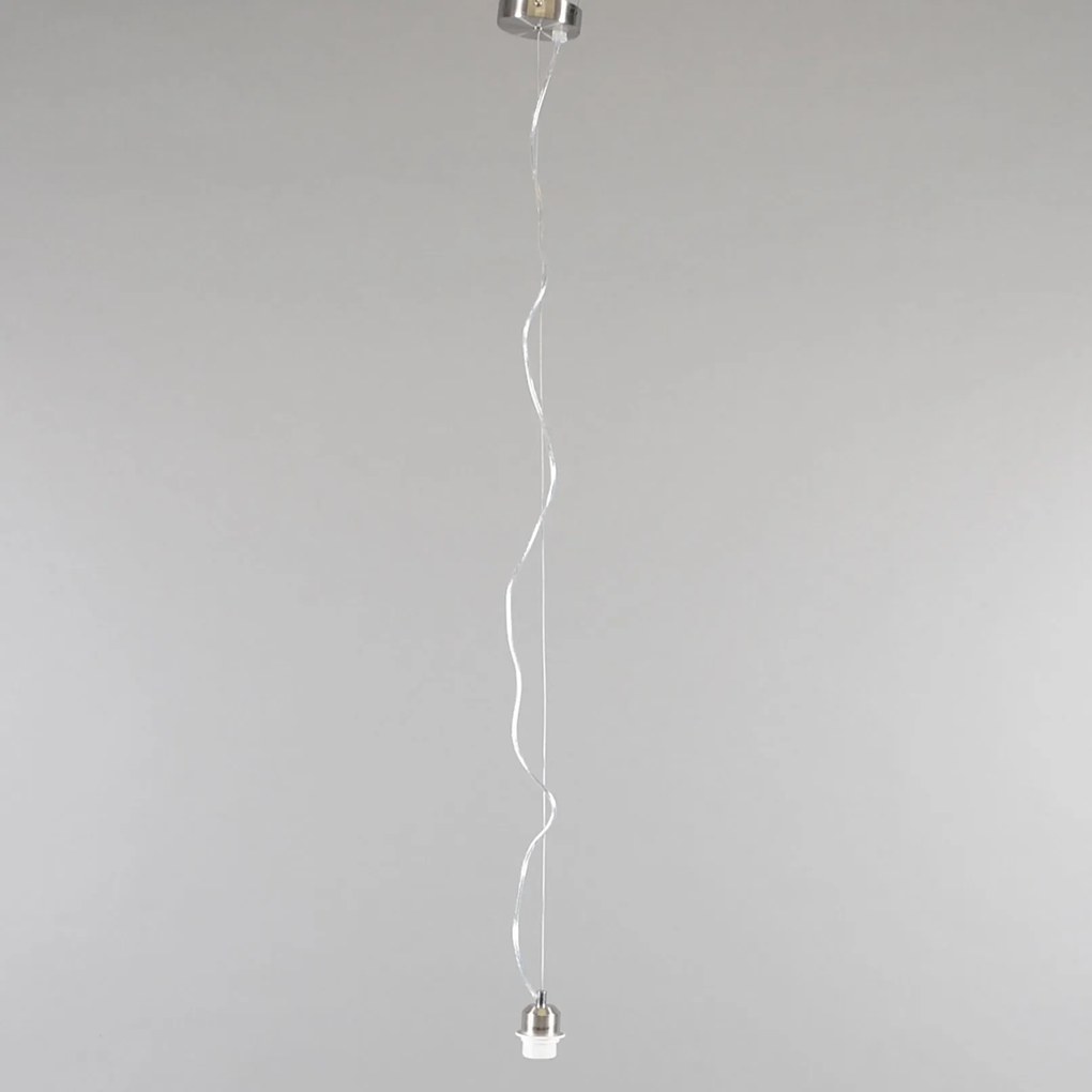 Nowoczesna lampa wisząca stalowa z kloszem 45 cm czarna - Cappo 1Designerski Oswietlenie wewnetrzne